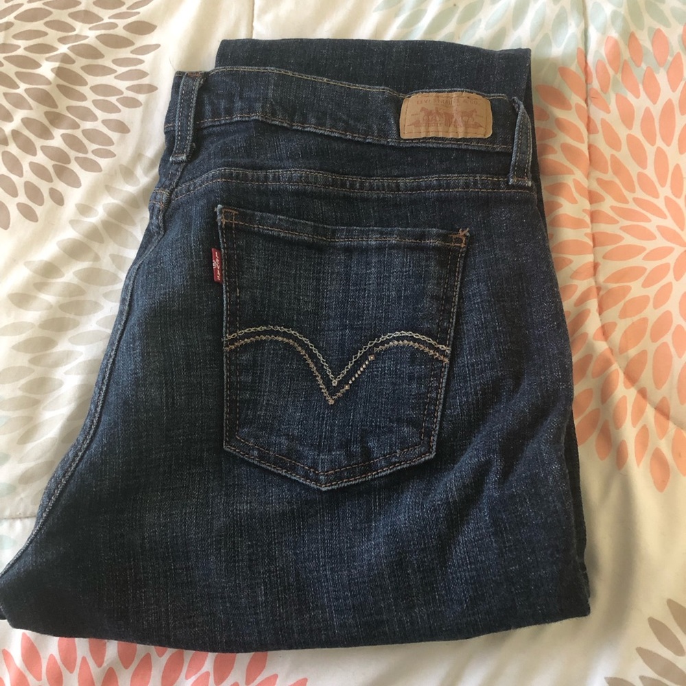 Medium wash Levi 515 boot cut jeans